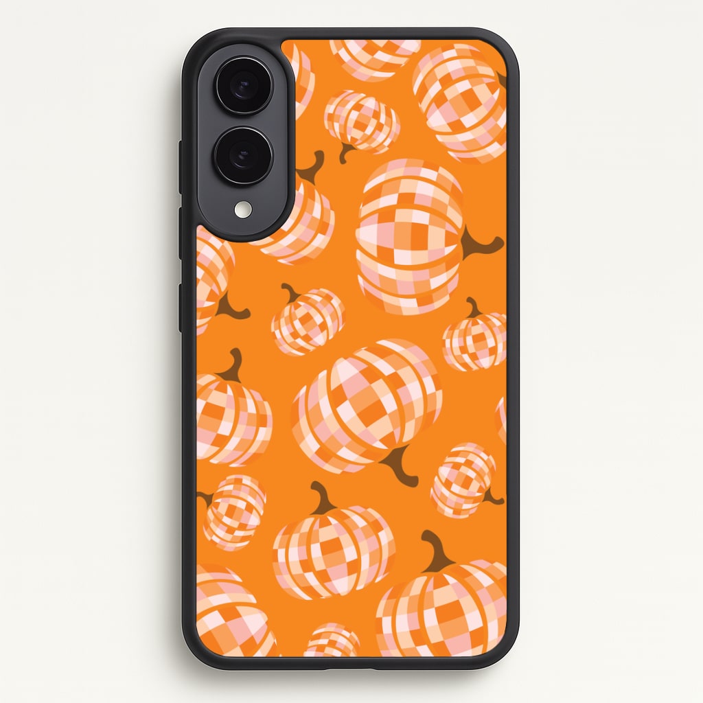Disco Pumpkins Pattern Galaxy S25 Edge Case