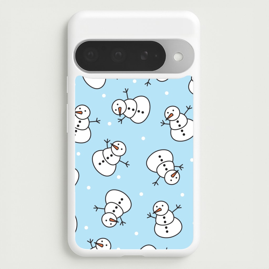 Cartoon Snowmen Pattern Google Pixel 10 Pro XL Case