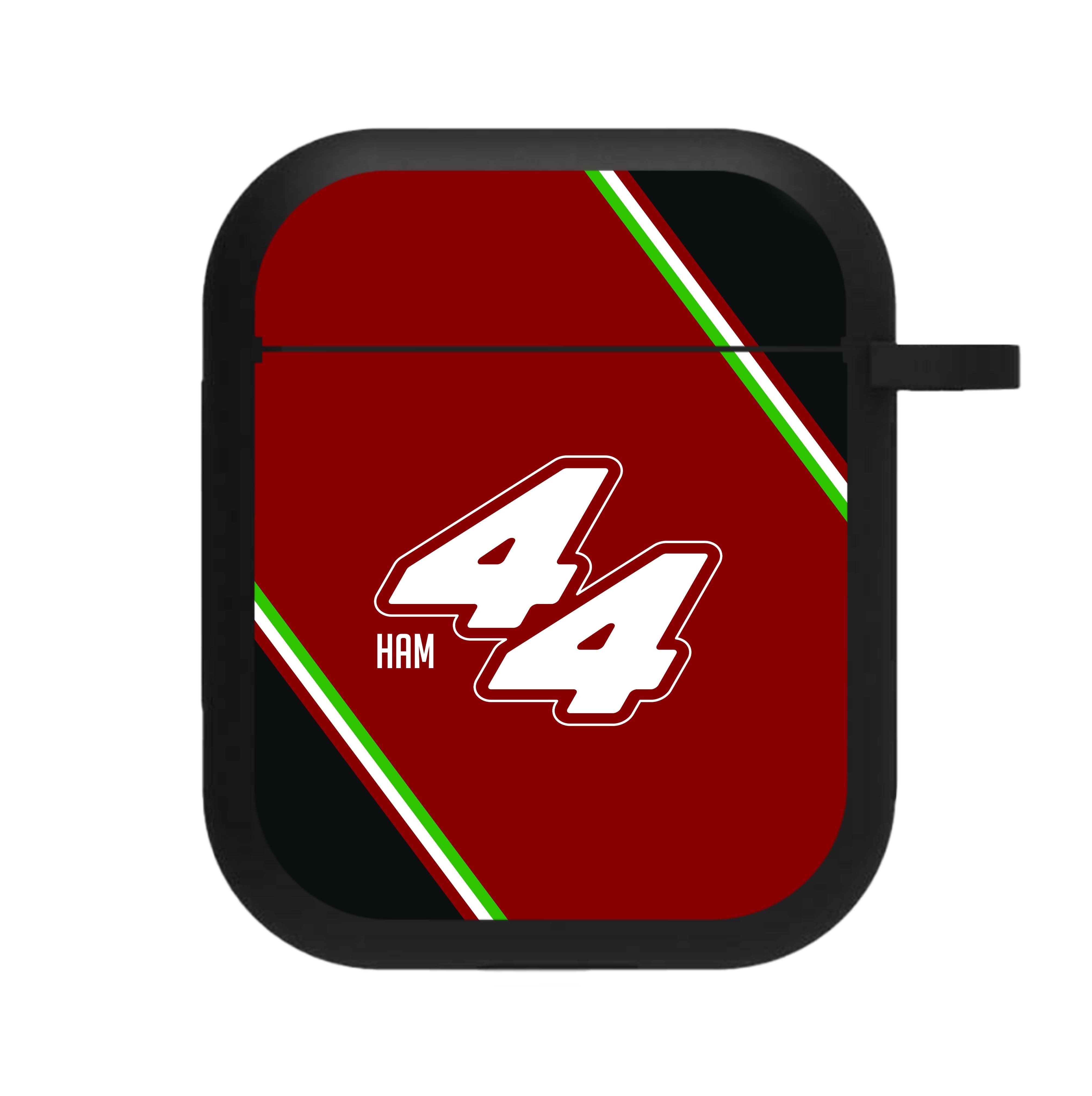 Dark Red Retro 44 AirPods Case