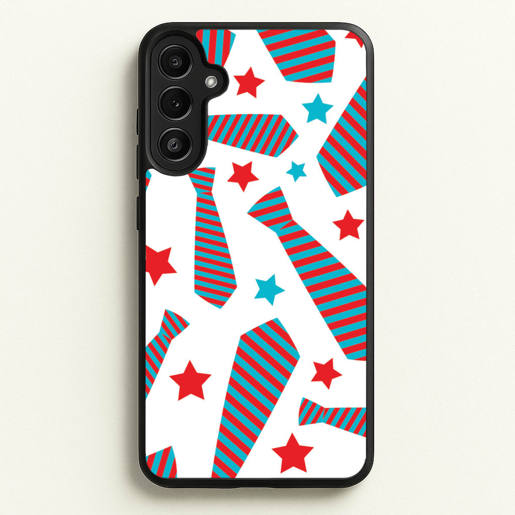 Tie And Stars Pattern Galaxy A36 Case