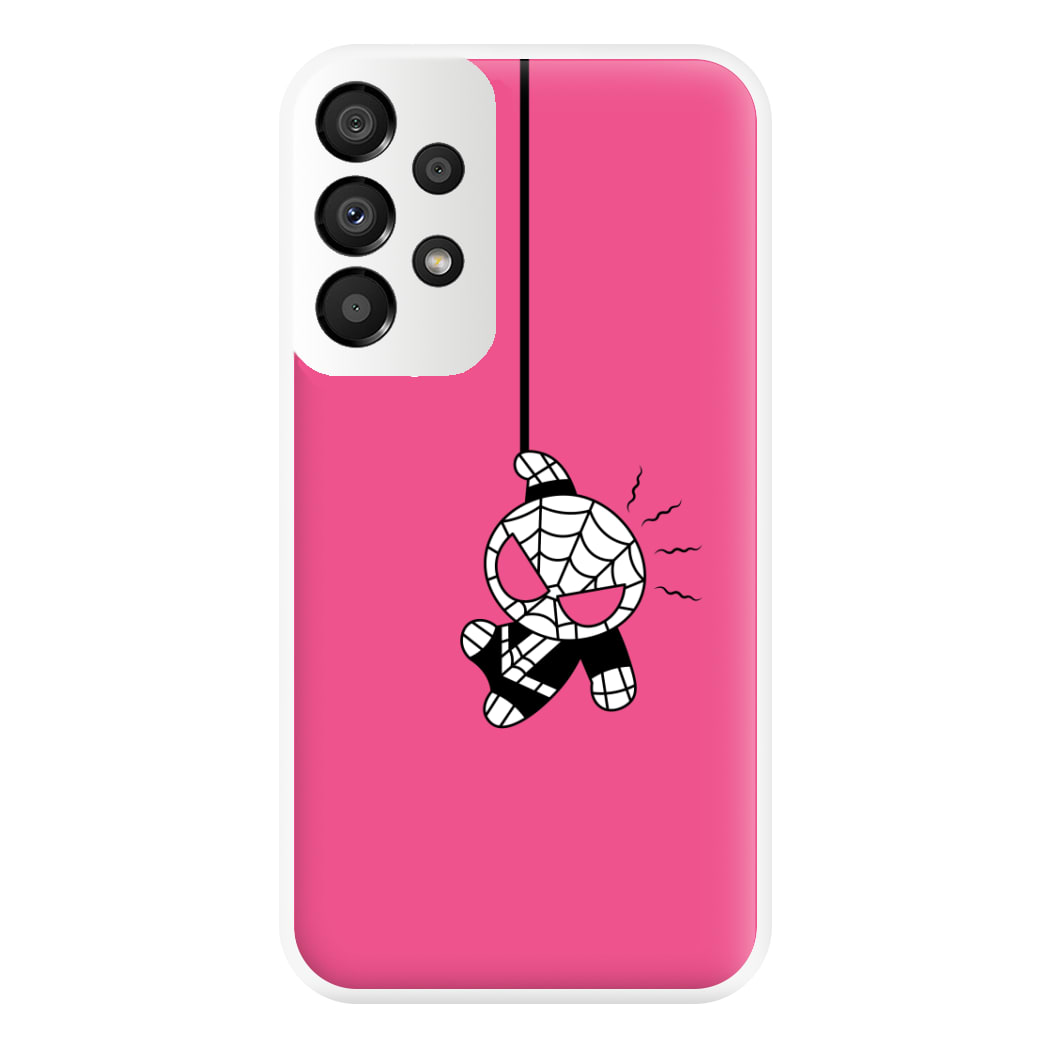Pink Hanging Spider Hero Galaxy A33 Case