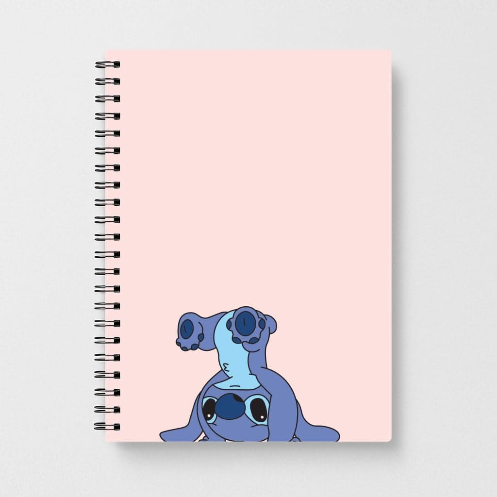 Cute Blue Alien Handstand Notebook