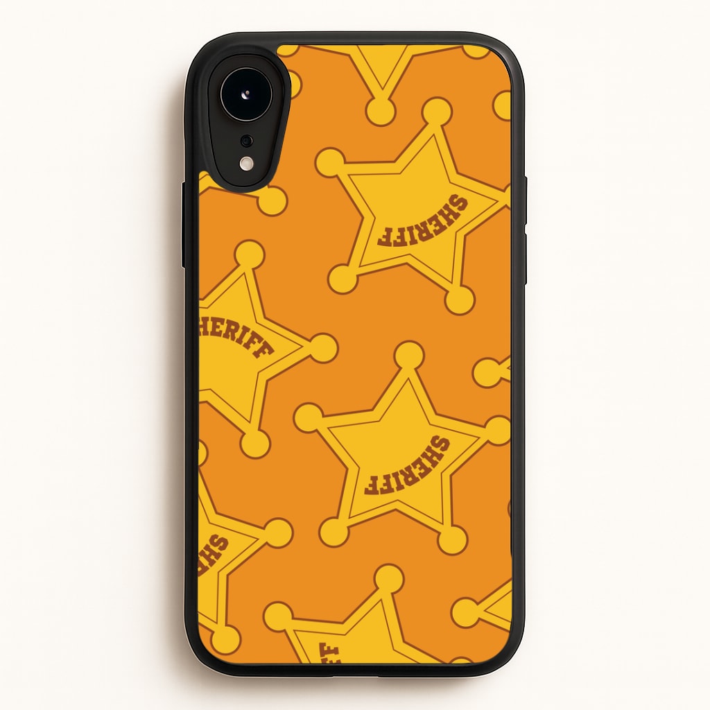 Sheriff Badge Pattern iPhone XR Case