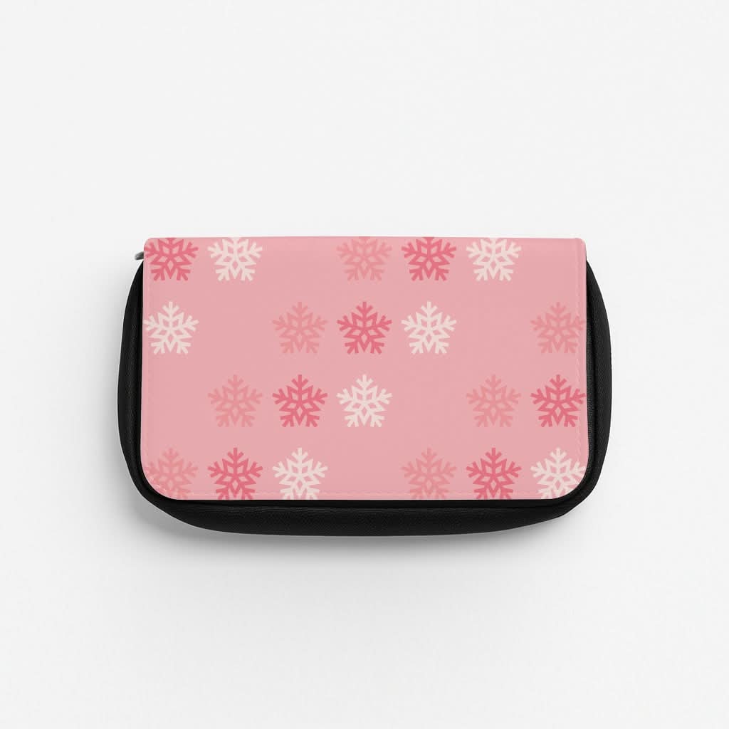 Red Slowflakes Christmas Pattern Pencil Case