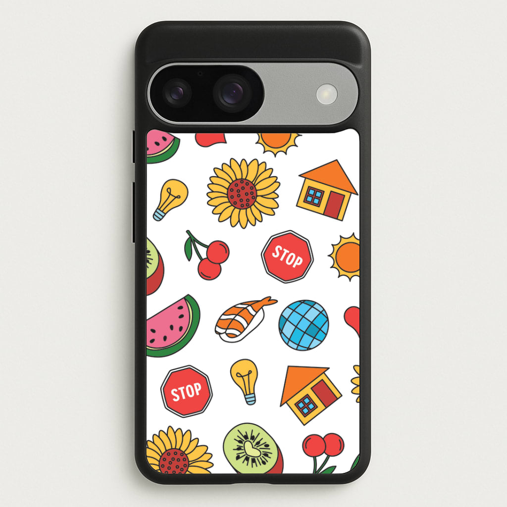 Harry Stickers Pattern Google Pixel 9 / 9 Pro Case