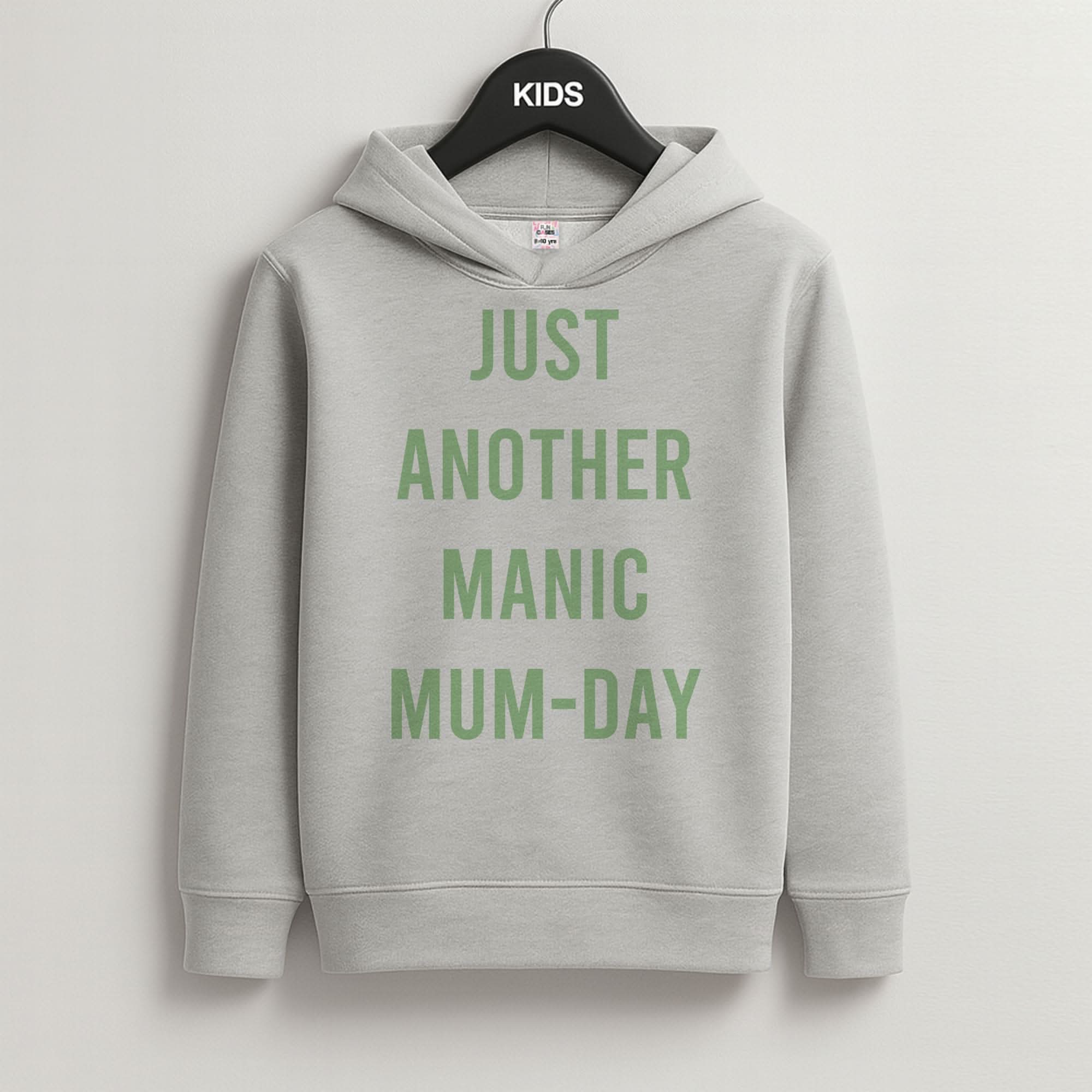 Just Another Manic Mumday Grey Kids Hoodie