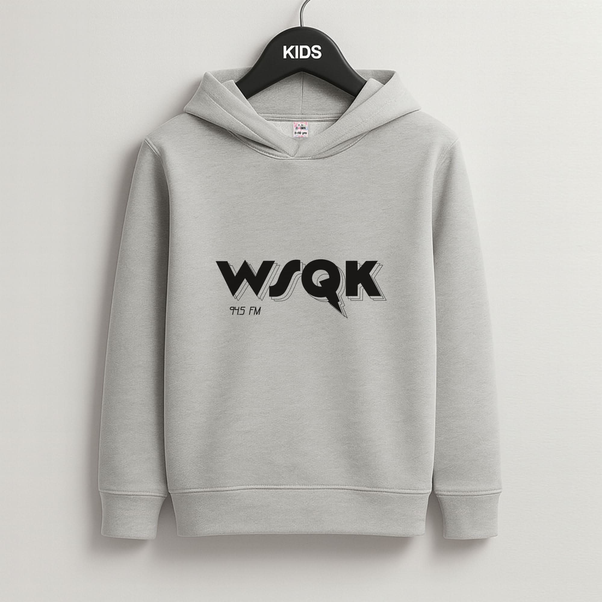 WSQK Radio Grey Kids Hoodie