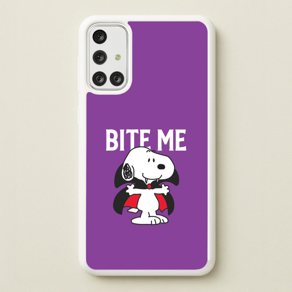 Bite Me Cartoon Beagle Galaxy A71 Case