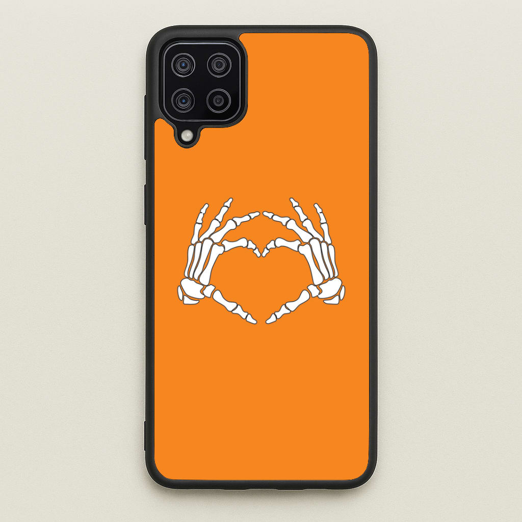 Skeleton Heart Galaxy A12 Case