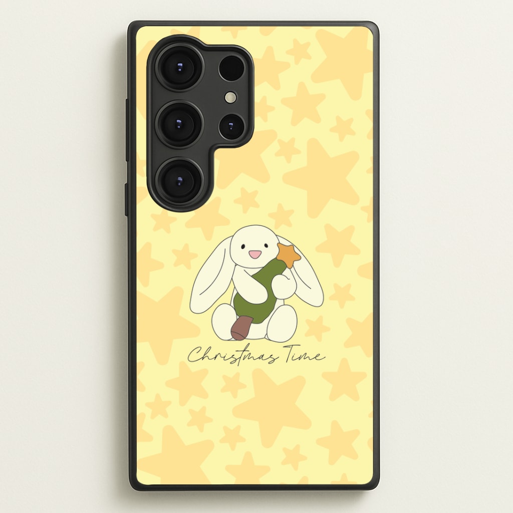 Christmas Bunny Stars Plush Galaxy S25 Ultra Case