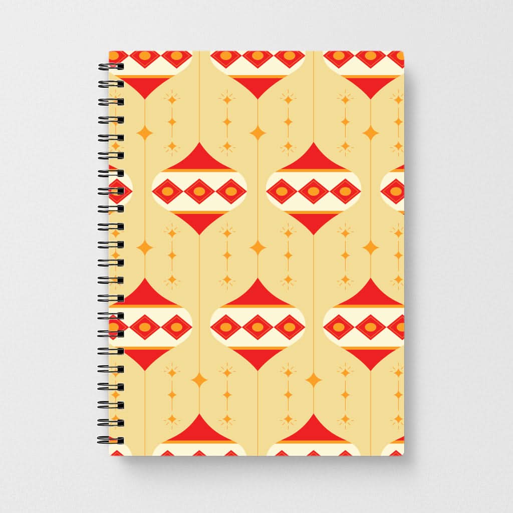 Abstract Christmas Baubles Pattern Notebook