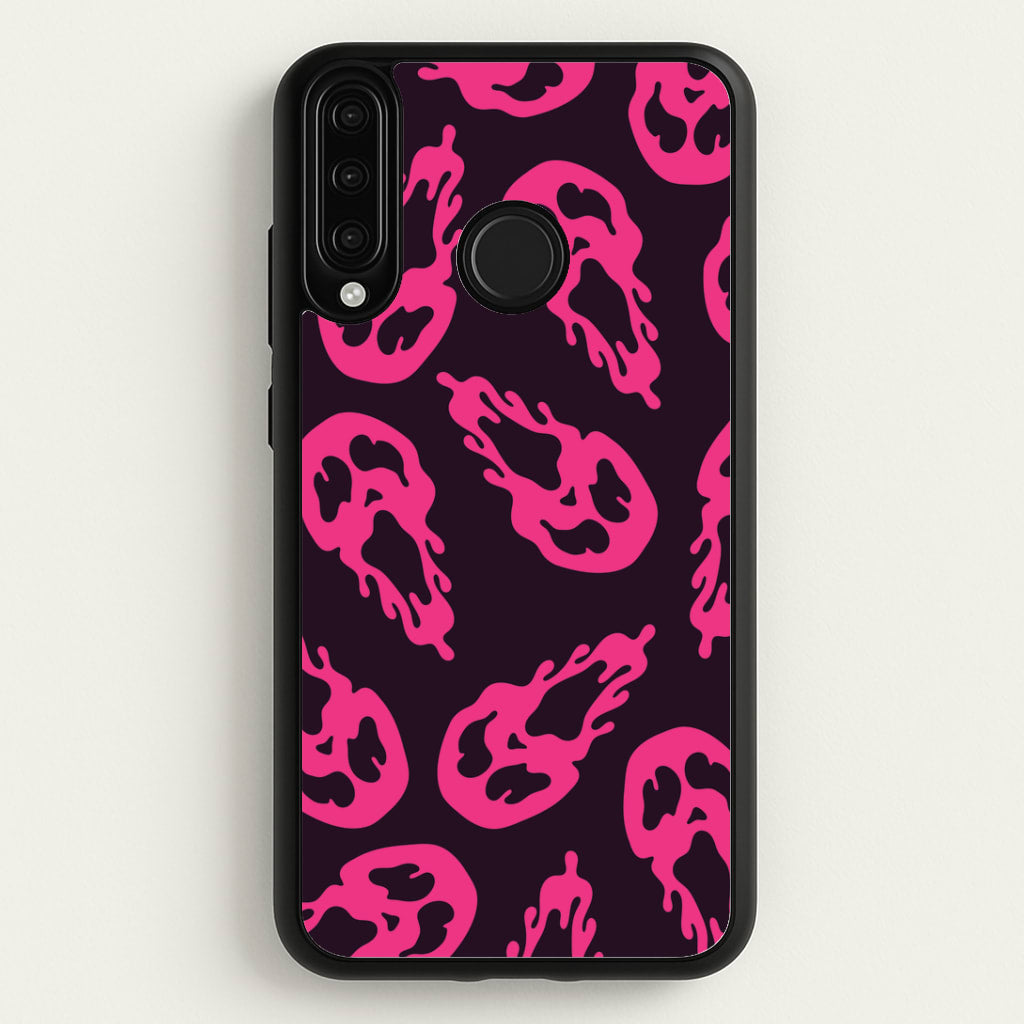 Trippy Ghost Face Pattern Huawei P30 Lite Case