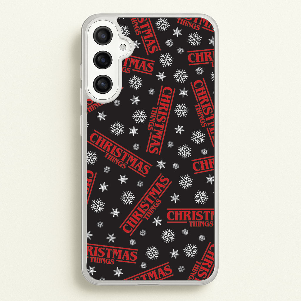 Christmas Things Snowflake Pattern Galaxy A36 Case
