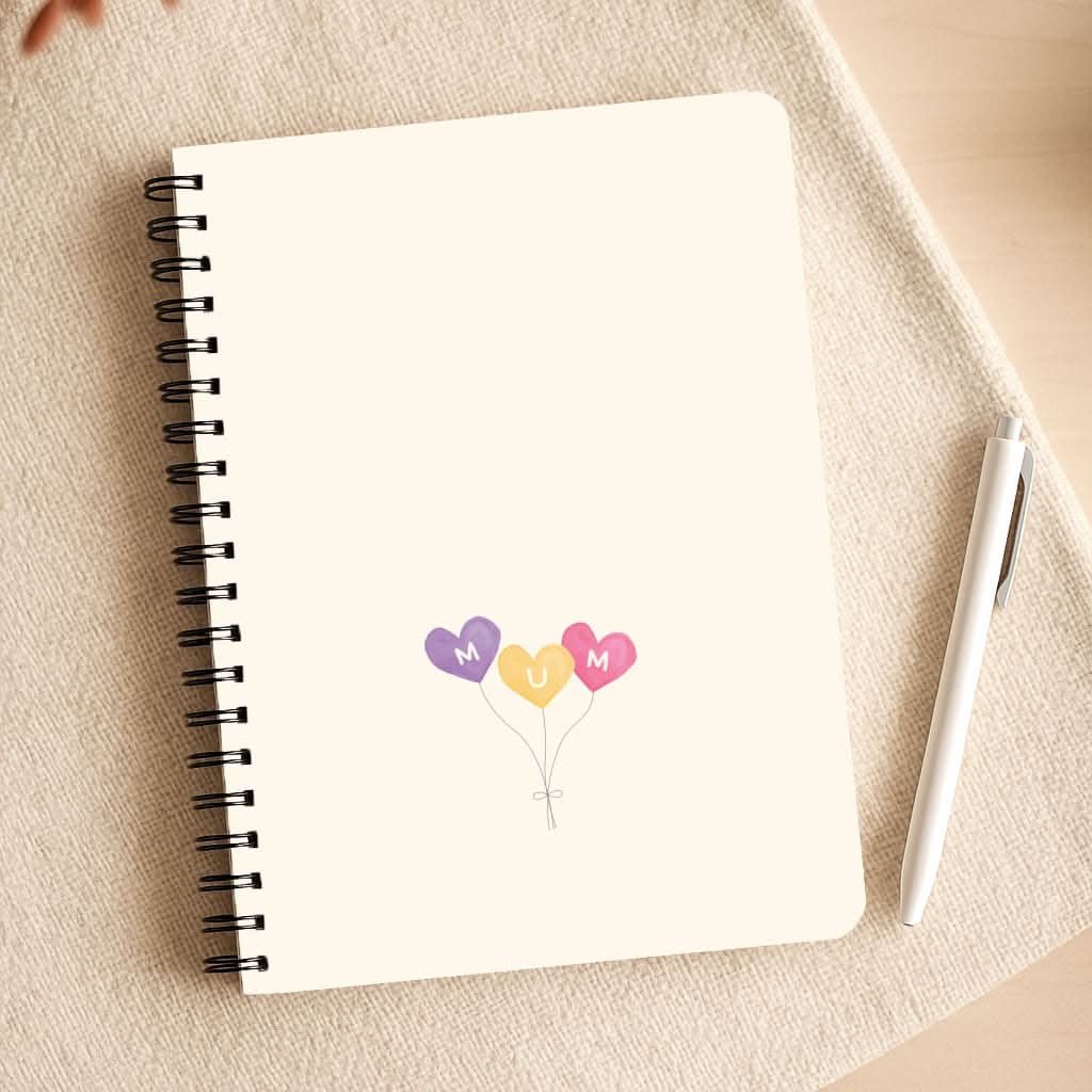 Mum Watercolour Balloons Notepad