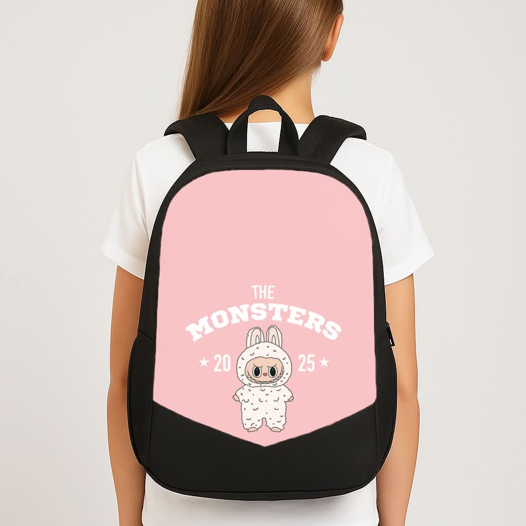 Cute Monster 2025 Pink School Bag