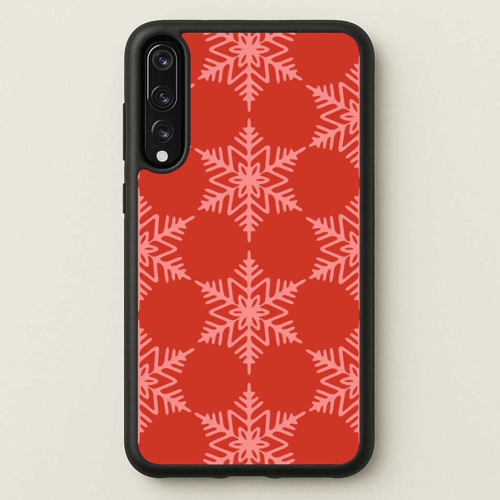 Red Giant Snowflakes Christmas Pattern Huawei P20 Pro Case