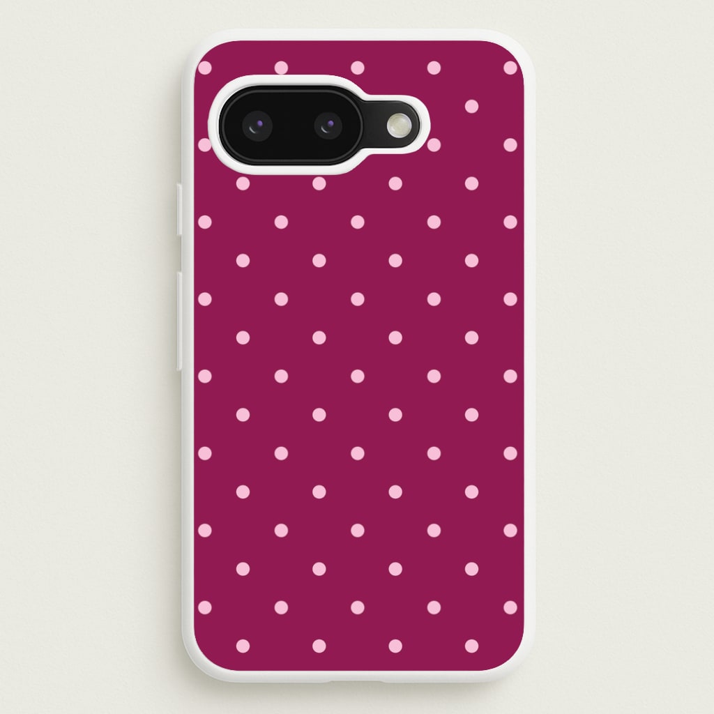 Raspberry Polka Dots Google Pixel 9a Case