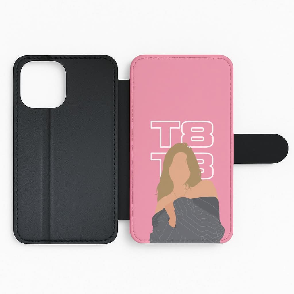 T8 Pink Flip Phone Case