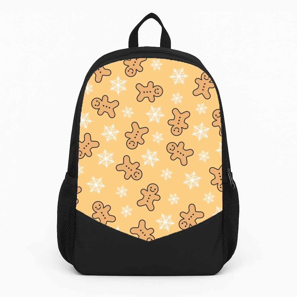 Cute Gingerbread And Snowflakes Pattern Backpack