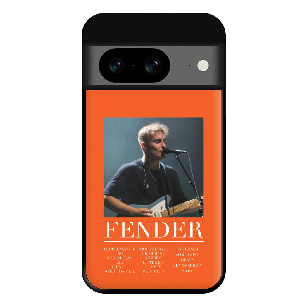 Fender Orange Song List Google Pixel 8a Case