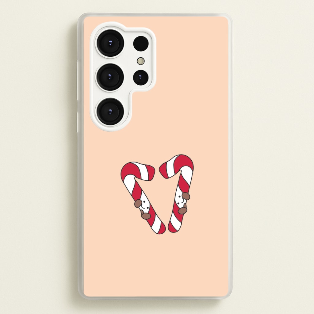 Christmas Candycane Plushies Galaxy S25 Ultra Case