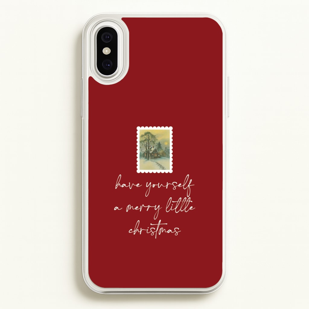 A Merry Little Christmas Stamp iPhone XS Max Case