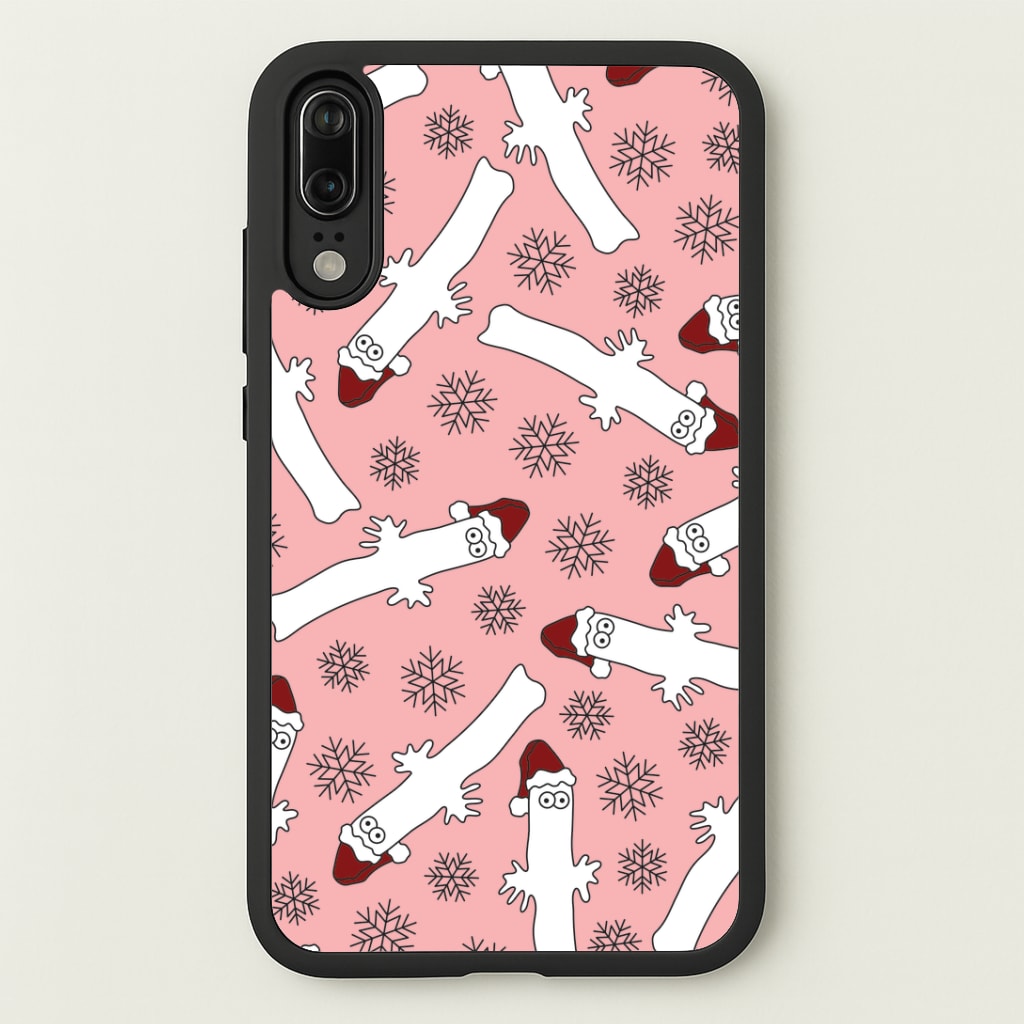 Wiggly Moom Xmas Hat Pattern Huawei P20 Case