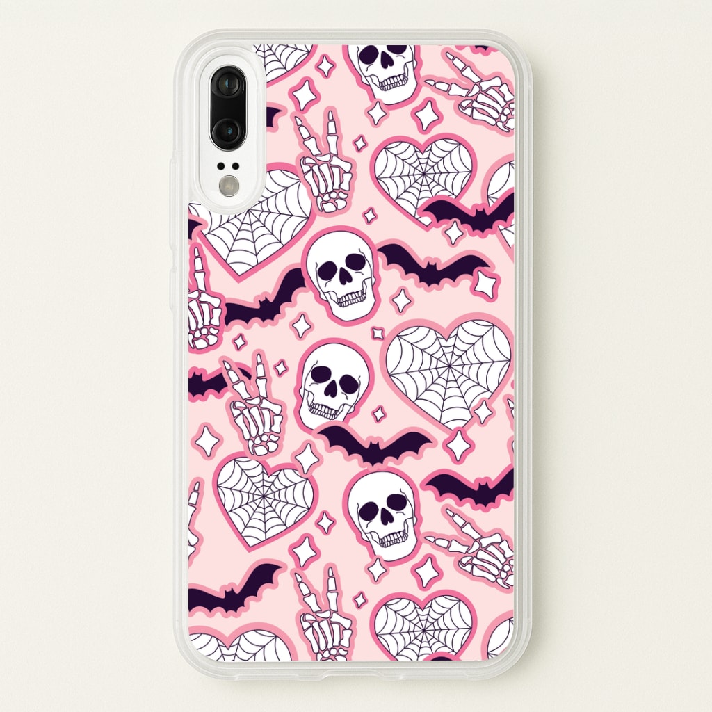 Cute Halloween Stickers Pattern Huawei P20 Case