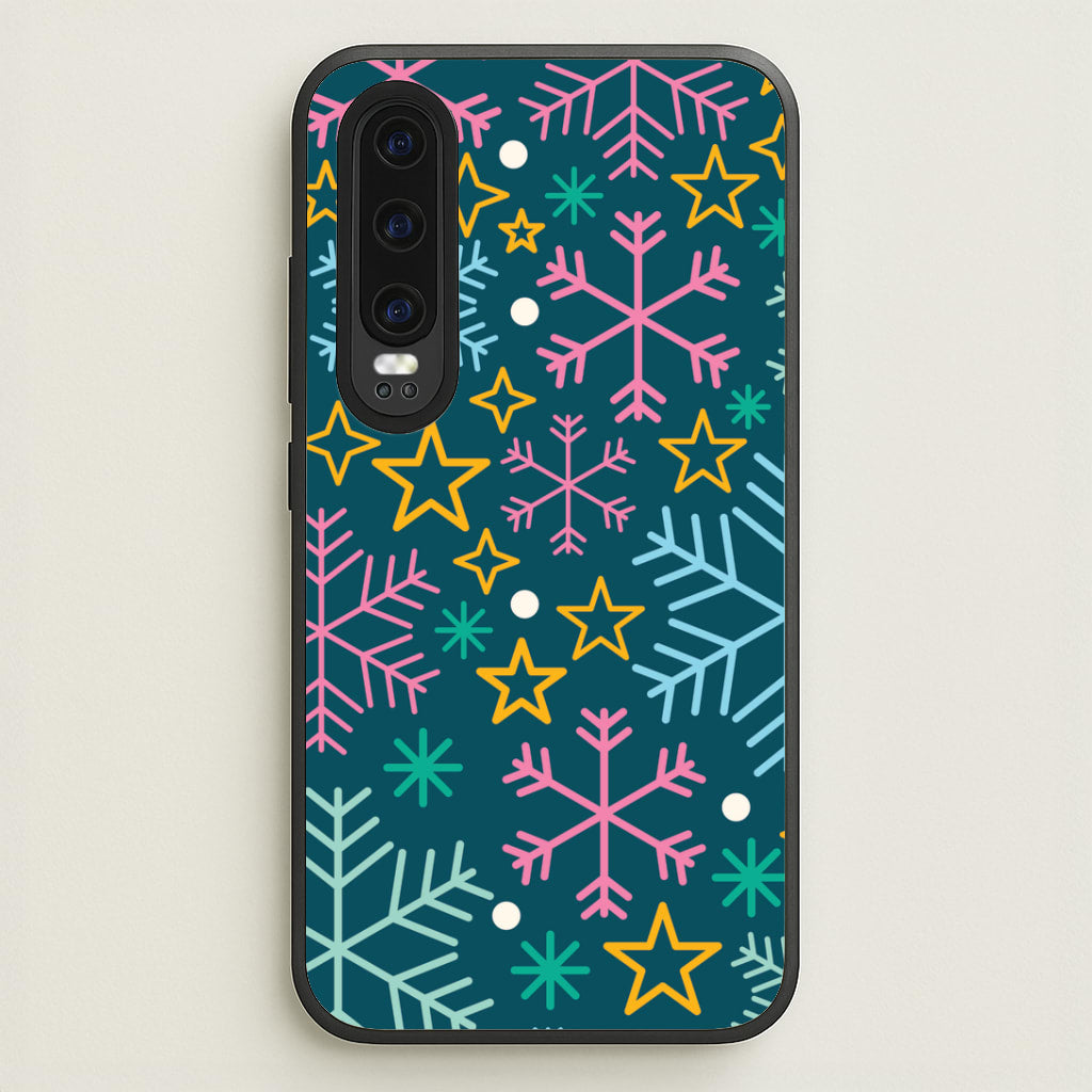 Colourful Christmas Symbols Pattern Huawei P30 Case