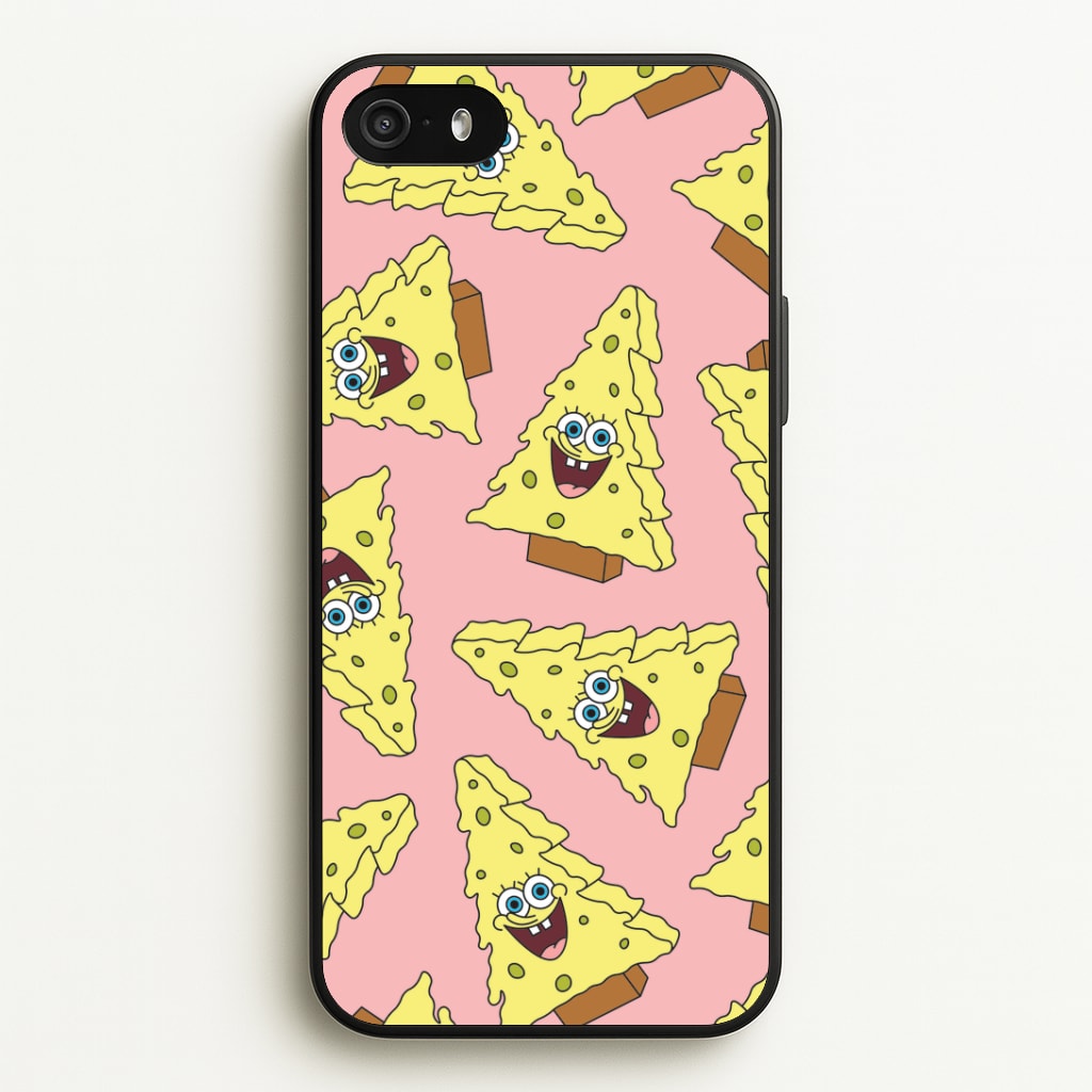 Christmas Tree Cartoon Sponge Pattern iPhone 5 / 5s / SE 2016 Case