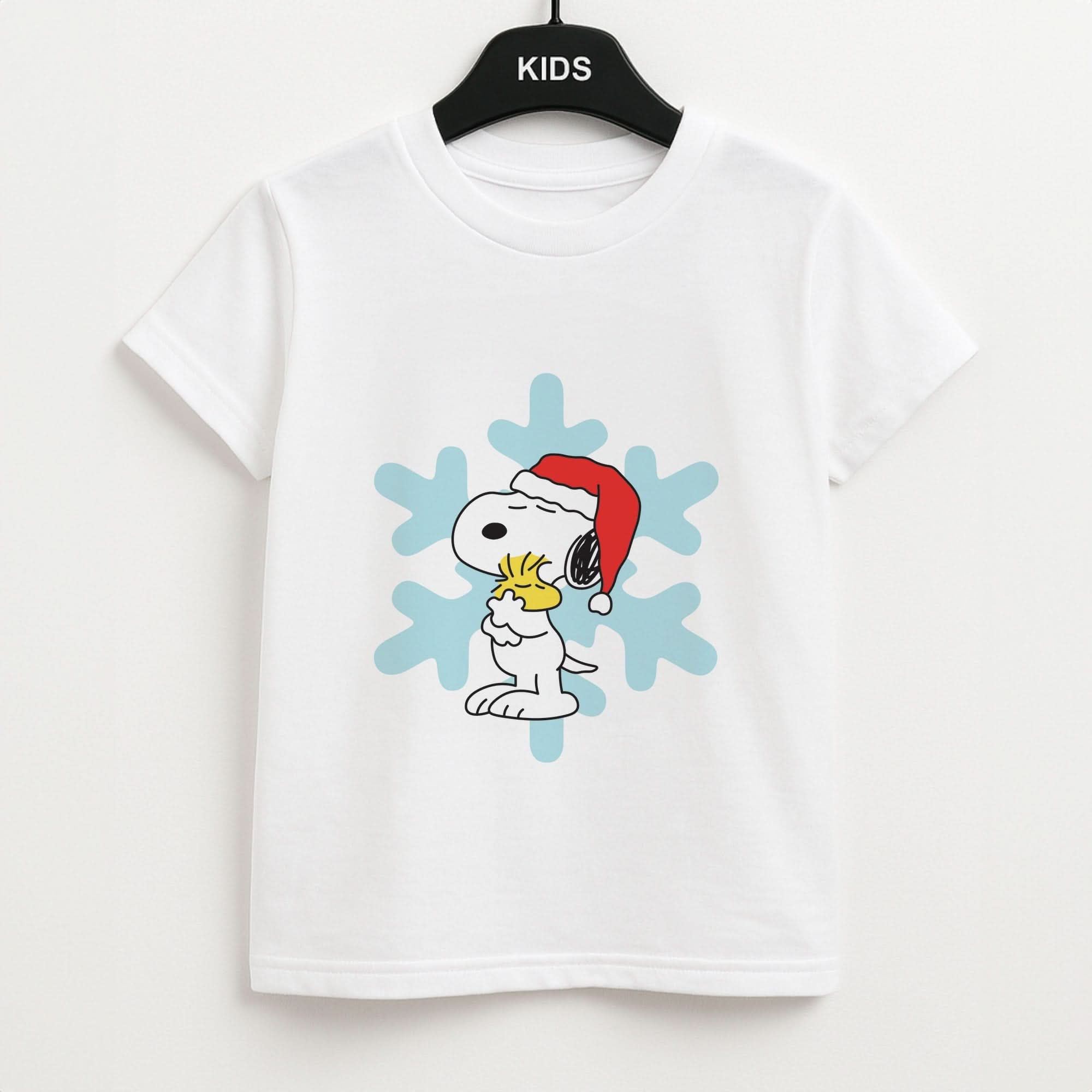 Christmas Cartoon Beagle And Bird Kids Unisex T-Shirt