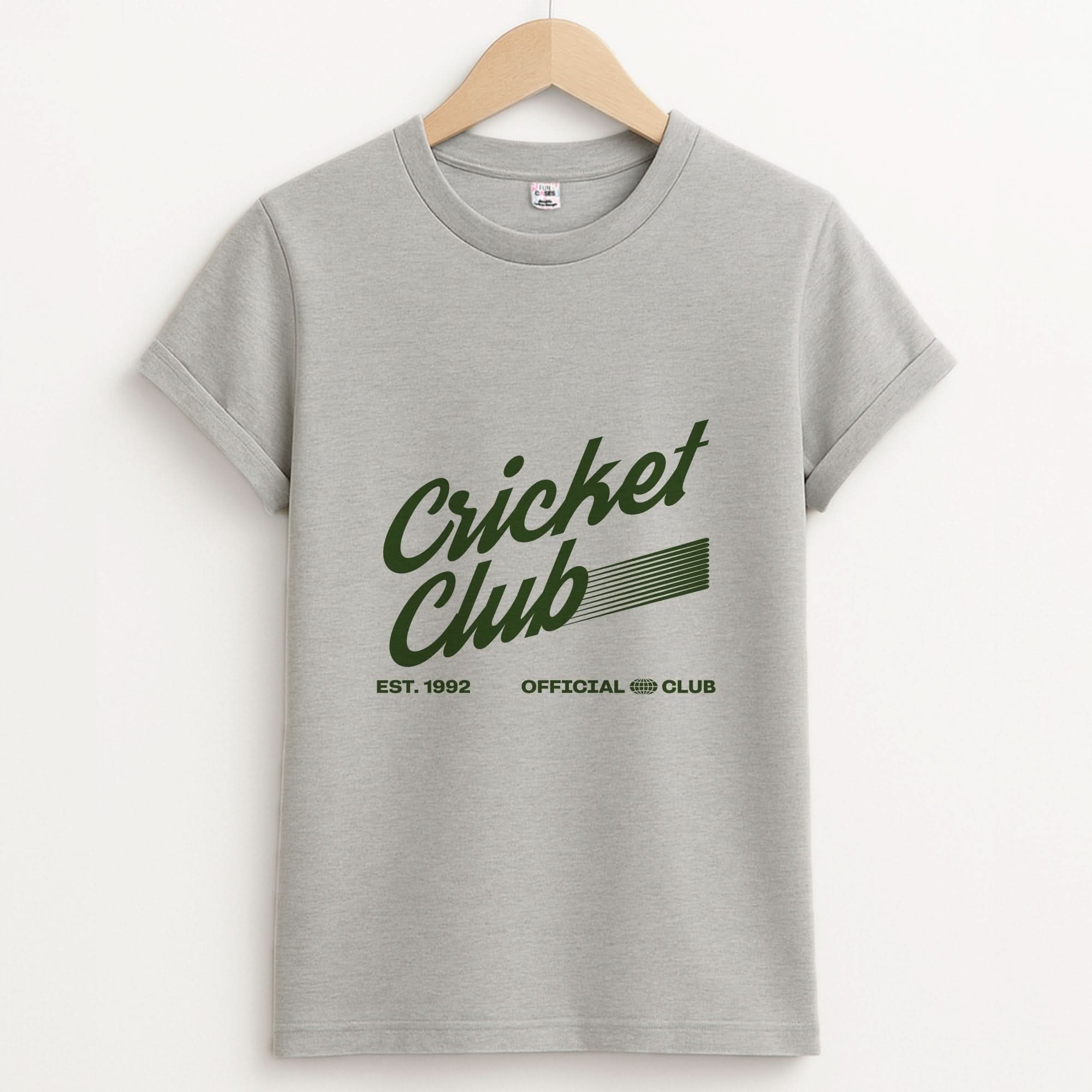 Official Cricket Club Unisex Grey T-Shirt