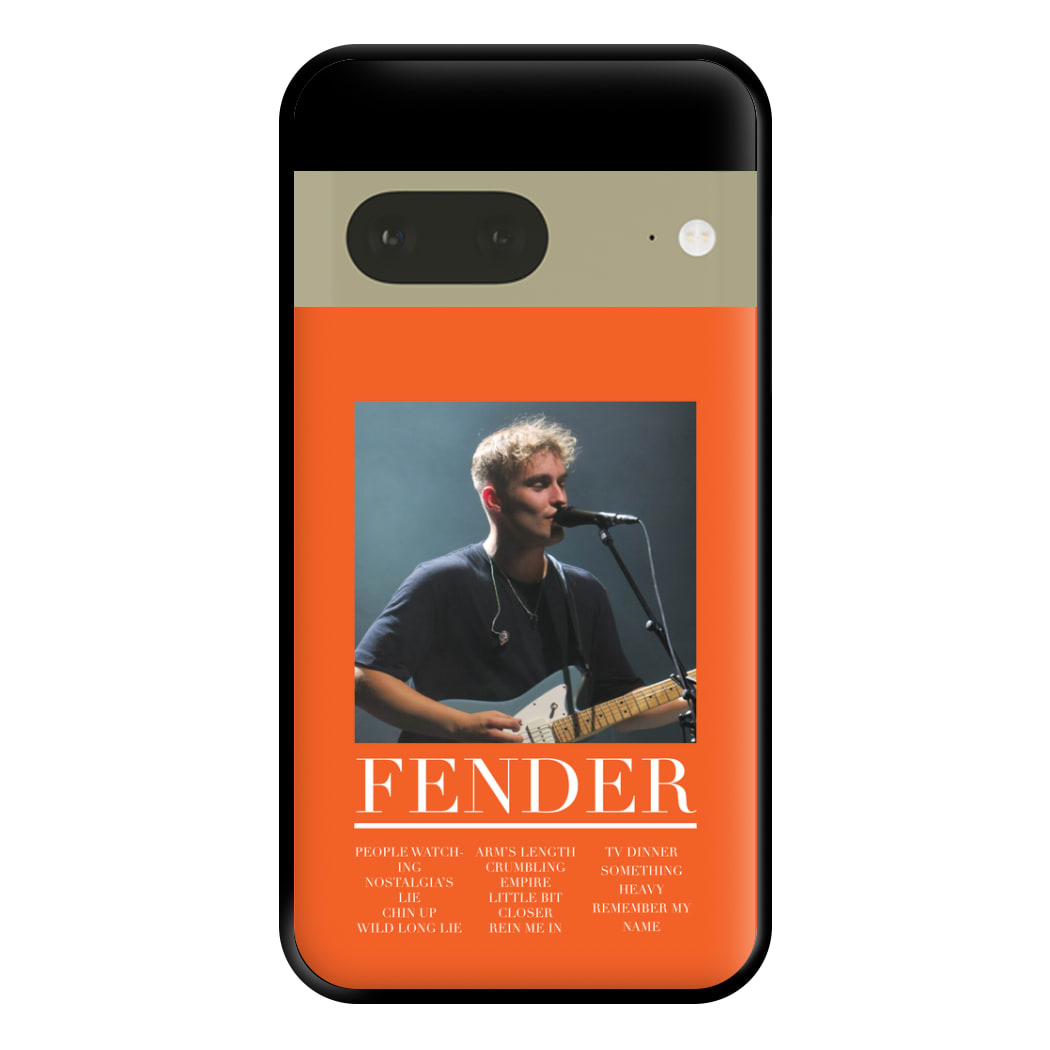 Fender Orange Song List Google Pixel 7a Case