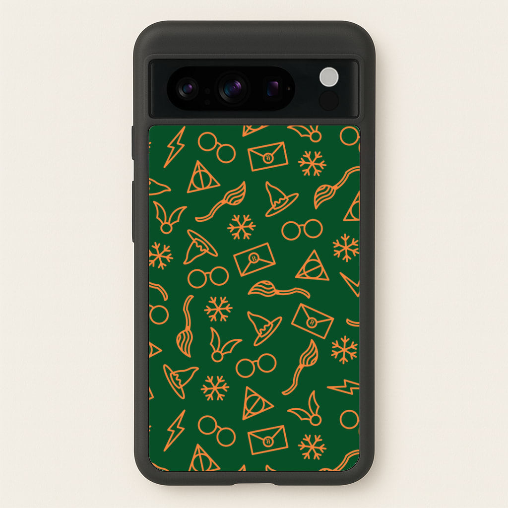 Christmas Wizard Icons Pattern Google Pixel 8 Pro Case
