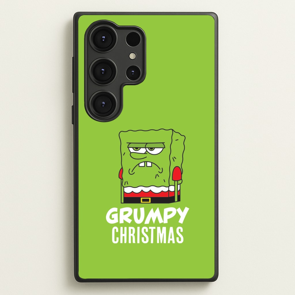 Grumpy Christmas Cartoon Sponge Galaxy S25 Ultra Case