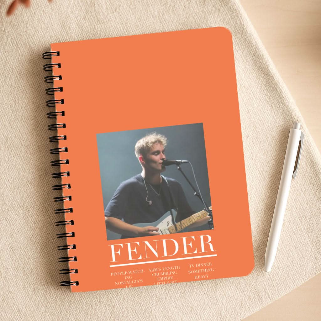 Fender Orange Song List Notepad