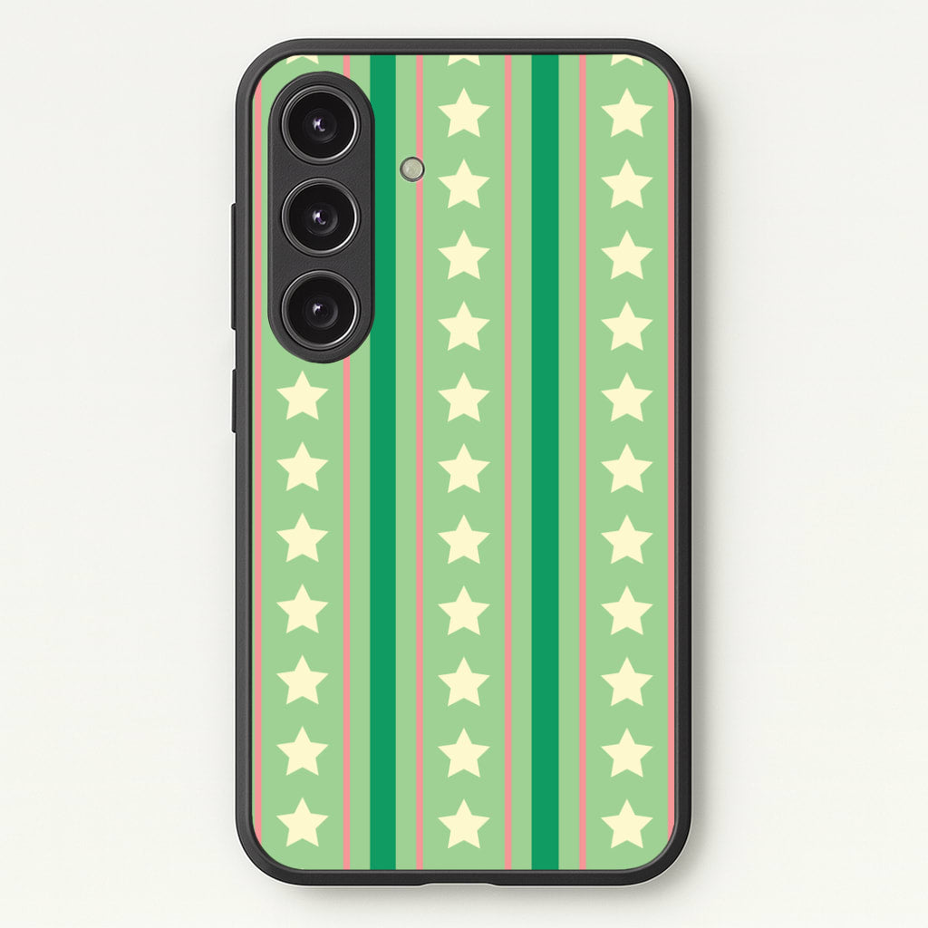 Stars And Stripes Christmas Pattern Galaxy S25 Case