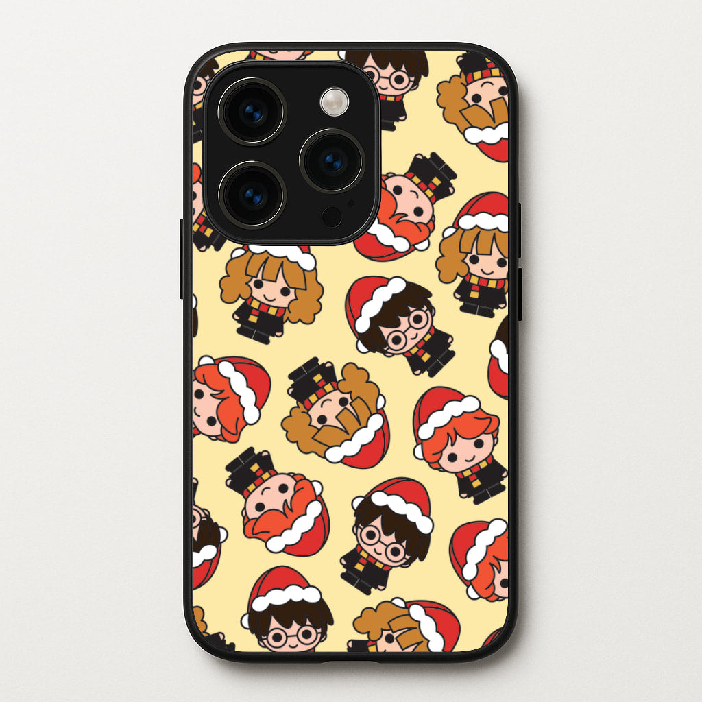 Wizards With Christmas Hats Pattern iPhone 15 Pro Case