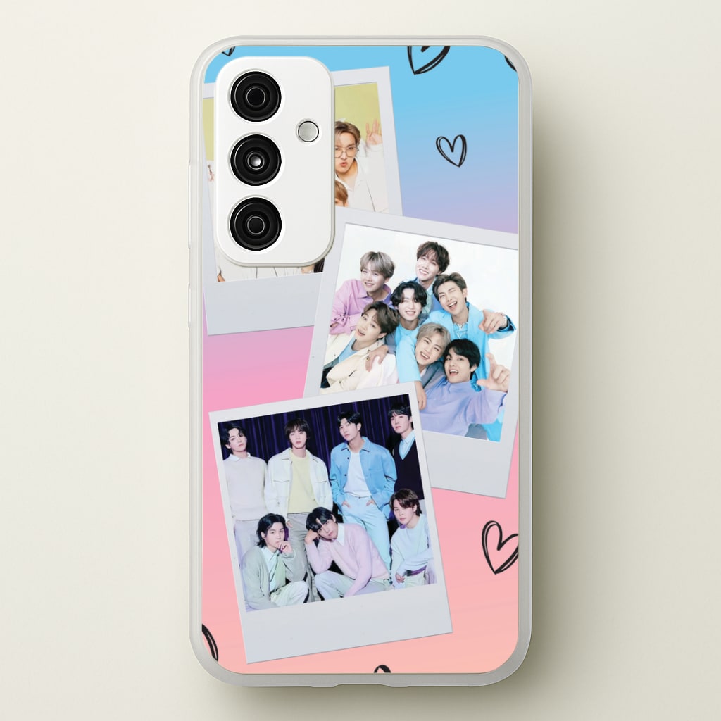 K-Pop Band Polaroid Collage Galaxy A55 Case