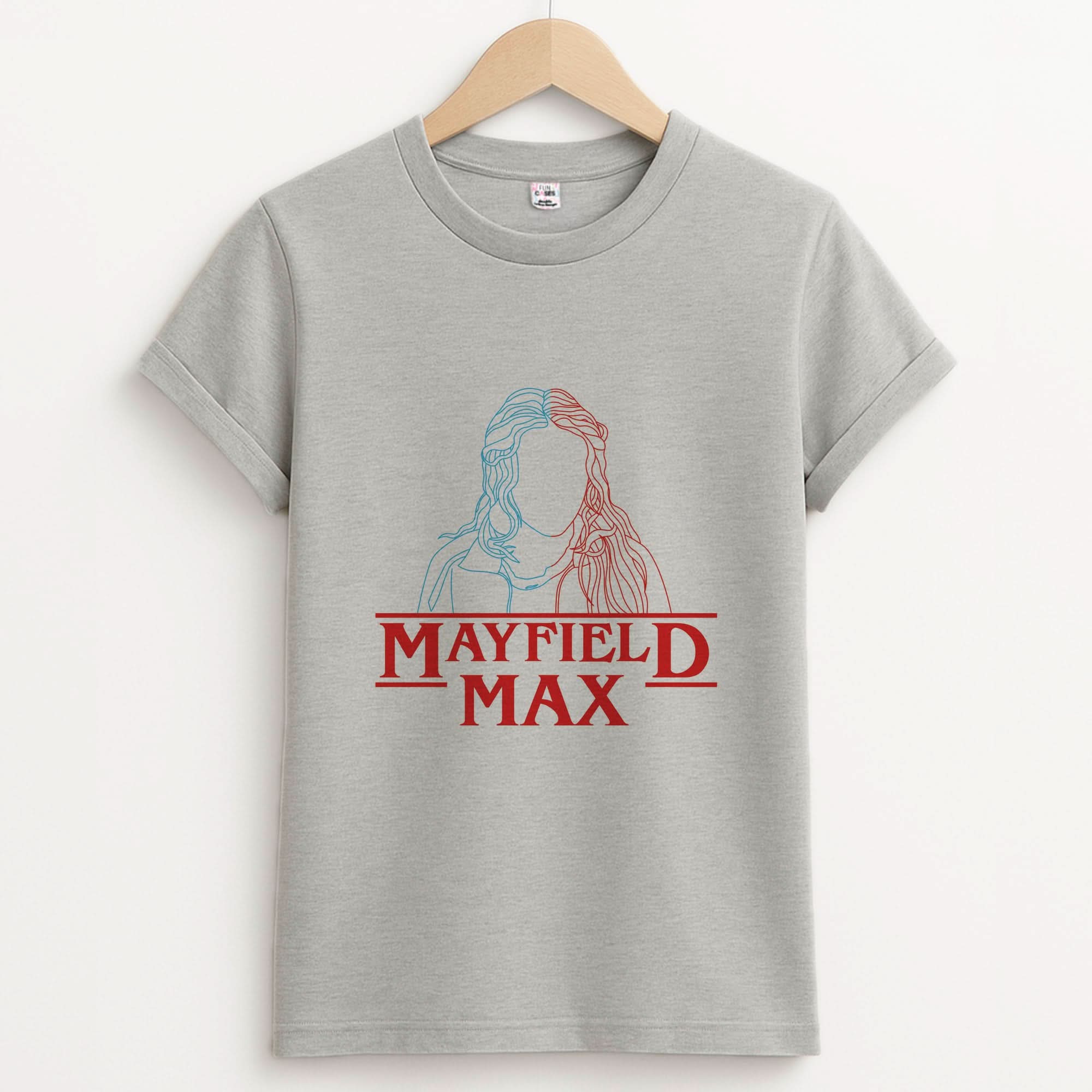 Blue And Red Max Unisex Grey T-Shirt