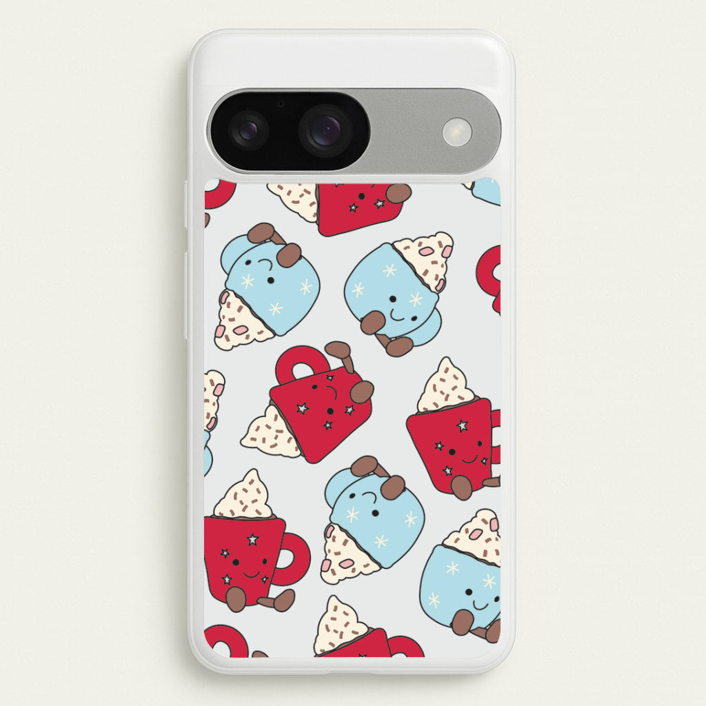 Christmas Drinks Plushies Pattern Google Pixel 9 / 9 Pro Case