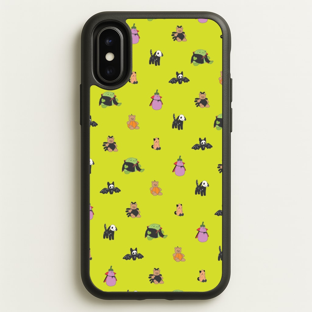 Halloween Plushies Pattern III - Halloween iPhone X / XS Case