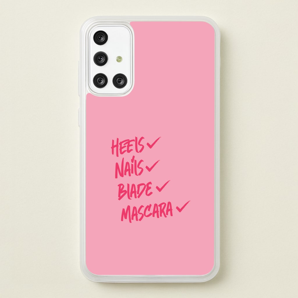 Heels, Nails, Blade, Mascara Galaxy A71 Case