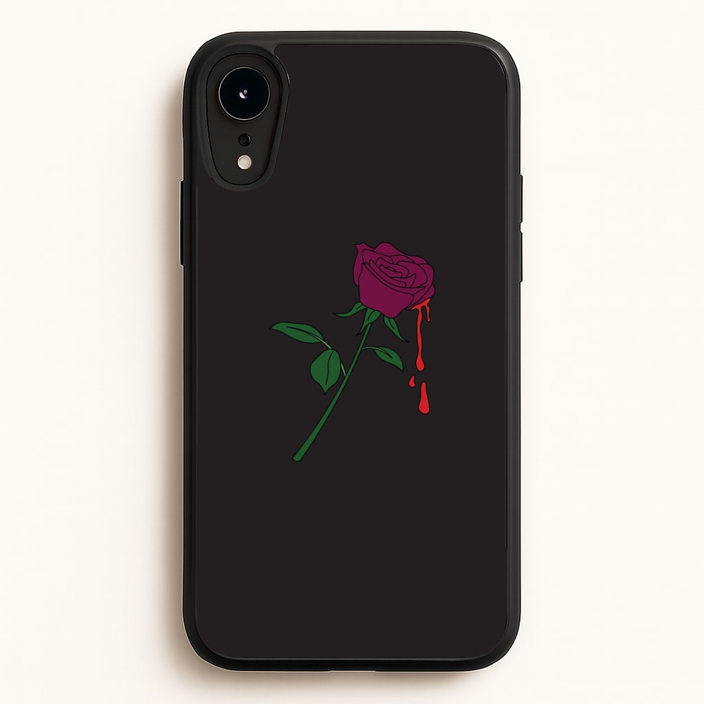 Dark Pink Rose iPhone XR Case