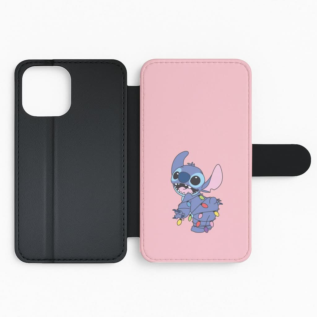 Cute Blue Alien Fairylights Flip Phone Case