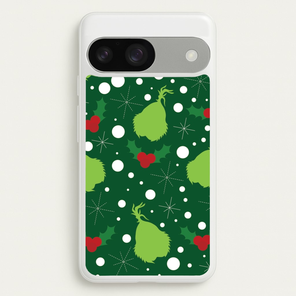 Green Creature Christmas Pattern Google Pixel 9 / 9 Pro Case
