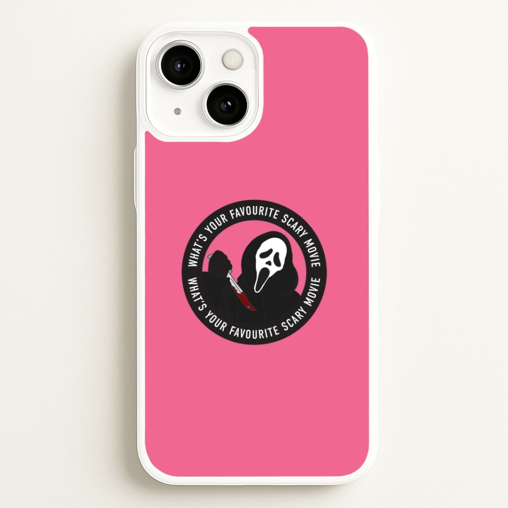 What's Your Favourite Scary Movie Badge iPhone 13 Case