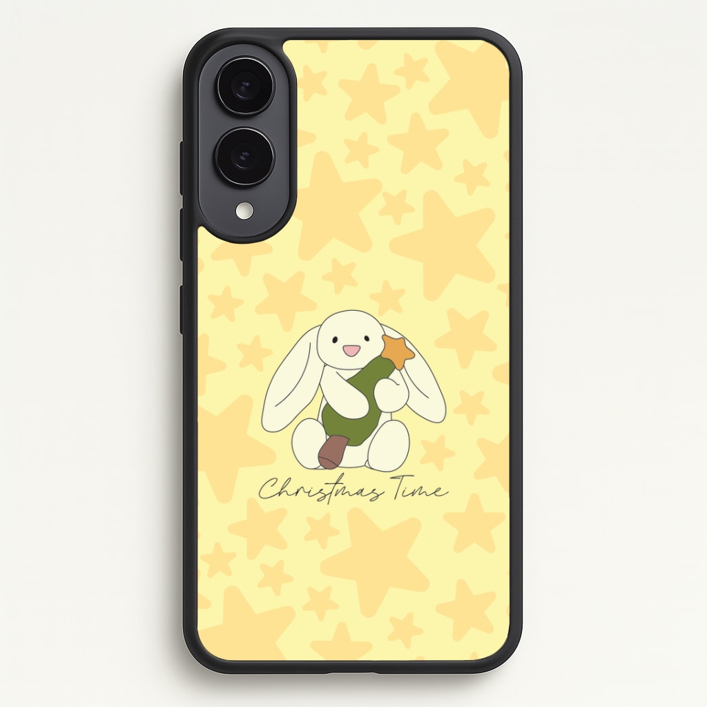 Christmas Bunny Stars Plush Galaxy S25 Edge Case