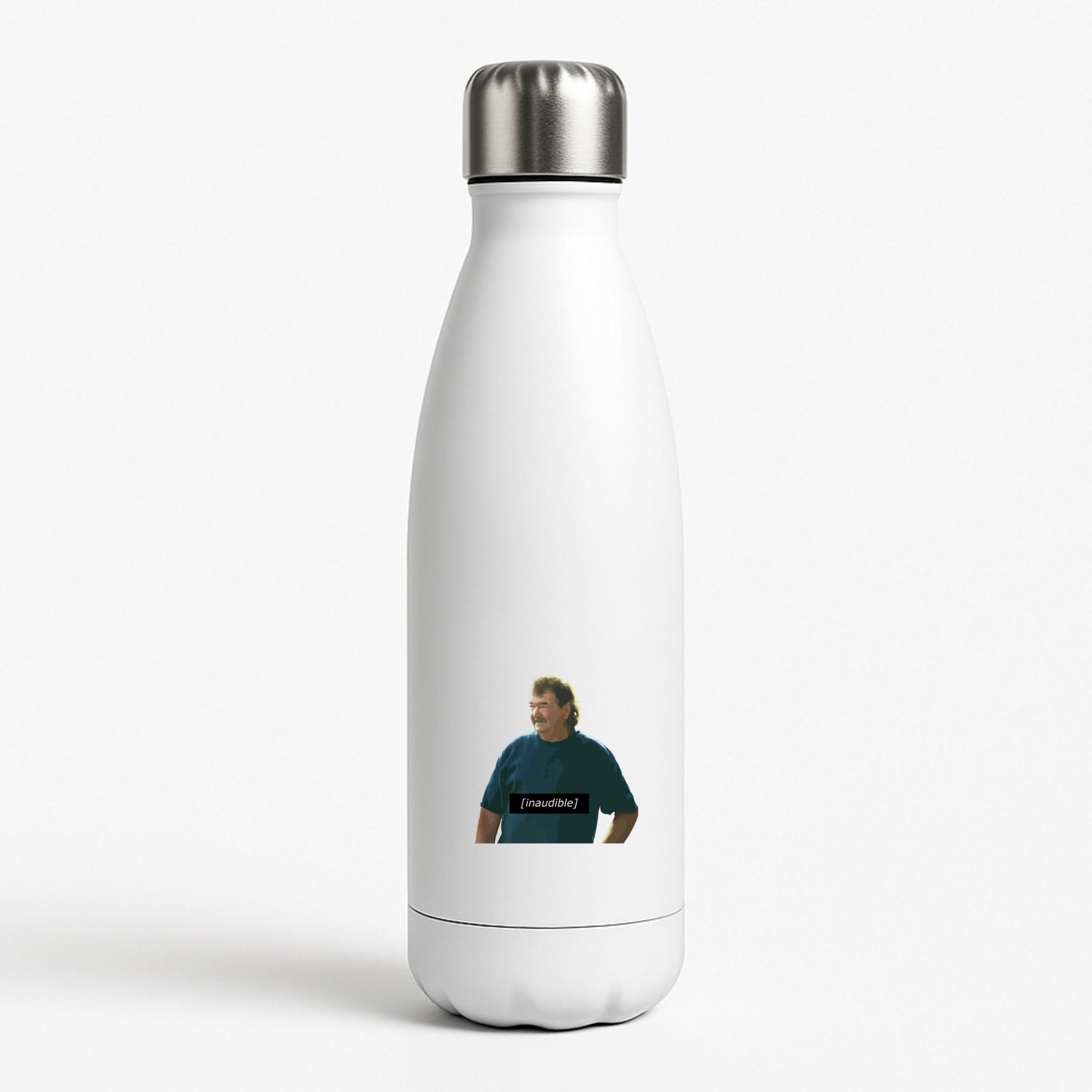 Inaudible Gerald White Water Bottle