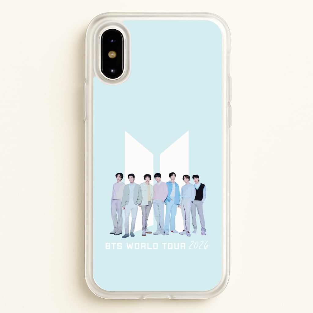 K-Pop Band Tour Pastel Blue iPhone X / XS Case